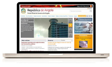 Clique para aceder ao Portal Oficial do Governo de Angola