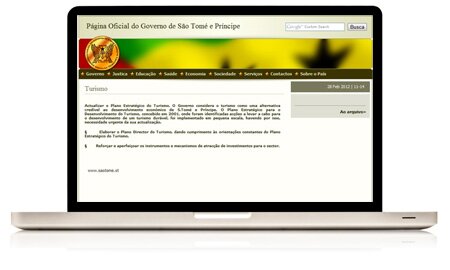 Clique para aceder ao Portal Oficial do Governo de São Tomé e Príncipe